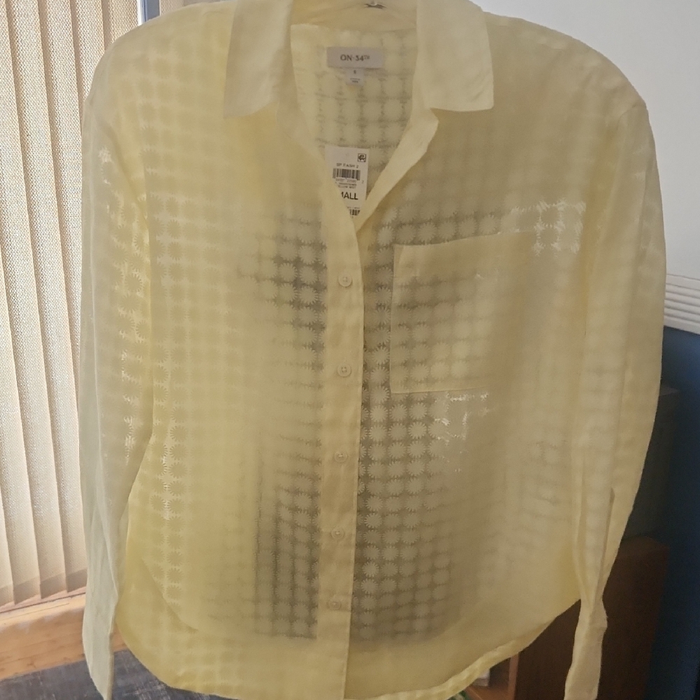 ON 34th Light Yellow Women's Casual Shirt